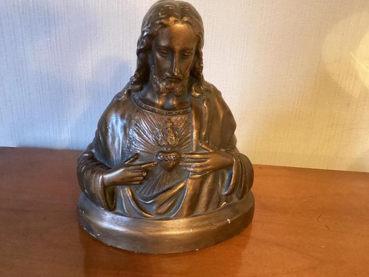 Heilig hart buste Christus. Gesigneerd., Antiek en Kunst, Antiek | Religieuze voorwerpen, Ophalen