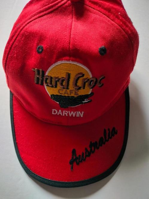 Zeldzaam Vintage Hard Croc Cafe Darwin Australia Cap Hat RED, Verzamelen, Kleding en Patronen, Gebruikt, Hoed, Pet, of Sjaal, Ophalen of Verzenden