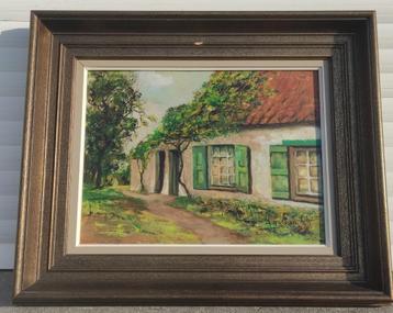 Huile sur panneau signe c heirman beschikbaar voor biedingen