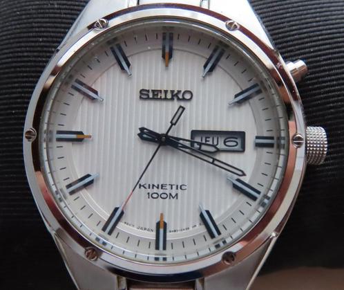 Montre SEIKO Kinetic pour homme - 100m, Bijoux, Sacs & Beauté, Montres | Hommes, Comme neuf, Montre-bracelet, Seiko, Acier, Acier