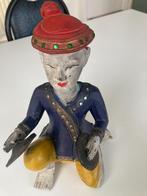 houtsnijwerk Koreaanse muziekant  H26cm, Antiek en Kunst, Ophalen of Verzenden