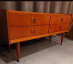 Deense vintage tv kast uit teak met 4 laden, Ophalen