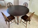 Tafel en stoelen, Huis en Inrichting, Gebruikt, 100 tot 150 cm, Eikenhout, Vijf personen of meer