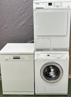 MIELE WASMACHINE + MIELE CONDENSDROOGKAST 7KG, Ophalen, Zo goed als nieuw, Voorlader, 85 tot 90 cm