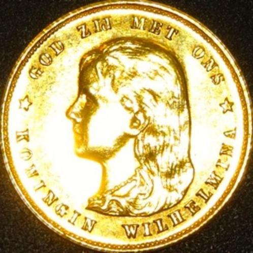 Goud – Nederland – 10 Gulden – Wilhelmina 1897, Postzegels en Munten, Munten | Nederland, Losse munt, 10 gulden, Koningin Wilhelmina