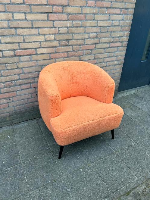 BRONX 71 Teddy bouclé fauteuil Nora, Huis en Inrichting, Fauteuils, Gebruikt, Hout, Stof, 50 tot 75 cm, 75 tot 100 cm, Ophalen