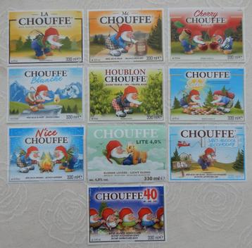 Étiquette de bière Chouffe Série Brasserie D'Achouffe (7b3)