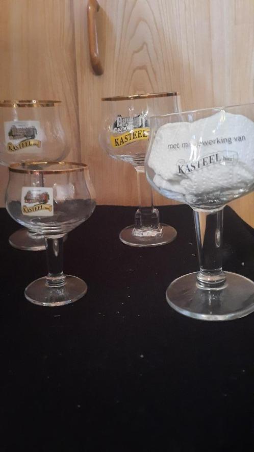 KASTEELBIER - glas, Verzamelen, Glas en Drinkglazen, Bierglas, Ophalen of Verzenden