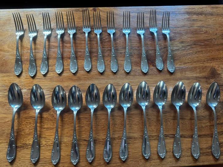 Couverts en métal argenté, Collections, Porcelaine, Cristal & Couverts, Couverts, Métal, Argenté, Enlèvement