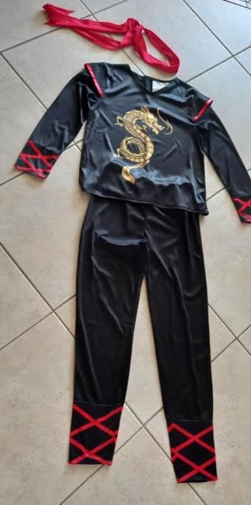 verkleedpak Ninja maat 10-12 jaar, Kinderen en Baby's, Carnavalskleding en Verkleedspullen, Zo goed als nieuw, 146 t/m 152, Ophalen of Verzenden