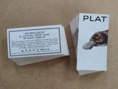 Animalloys complete set 48 chromos Wills 1934, Verzamelen, Foto's en Prenten, Dier, Voor 1940, Ophalen of Verzenden