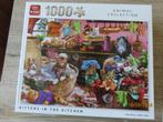 Puzzel 1000 stukjes - Kittens in the Kitchen, Ophalen of Verzenden, 500 t/m 1500 stukjes, Zo goed als nieuw, Legpuzzel