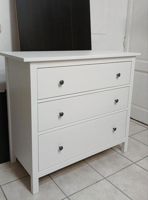 Hemnes IKEA dressoir met 3 laden wit als nieuw, Huis en Inrichting, Kasten | Ladekasten, Zo goed als nieuw, Ophalen