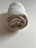Beige flanellen hoeslaken - 180x200 - Tex Home, Tweepersoons, Ophalen of Verzenden, Zo goed als nieuw, Hoeslaken of Sloop