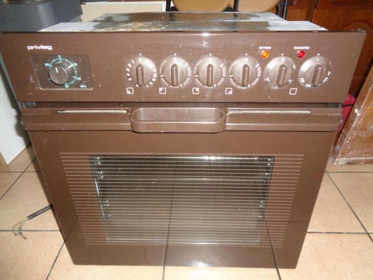 Inbouwoven Privileg 017.962.2  bruin (60 x 60x 60 cm), Elektronische apparatuur, Ovens, Zo goed als nieuw, Inbouw, Oven, 45 tot 60 cm