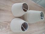 8 kleine lampenkappen - kleur taupe, Beige, Rond, Ophalen of Verzenden, Zo goed als nieuw