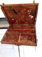 rare boîte de peintre ancienne sur pieds et pliable, Hobby & Loisirs créatifs, Autres types, Utilisé, Enlèvement ou Envoi