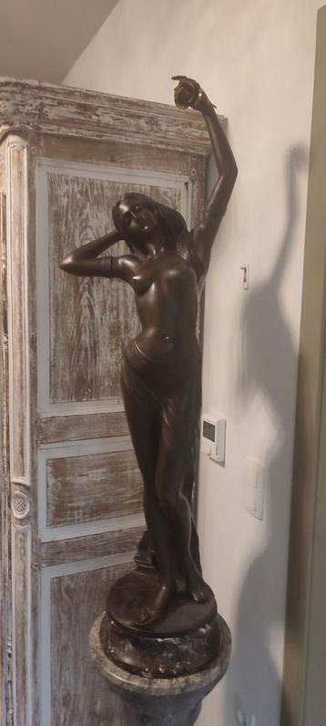 Très grande statue en bronze de 116 cm de haut, bien dessiné, Enlèvement ou Envoi