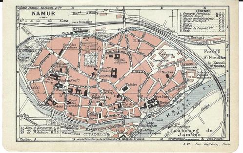 1911 - plan de Namur, Livres, Atlas & Cartes géographiques, Envoi