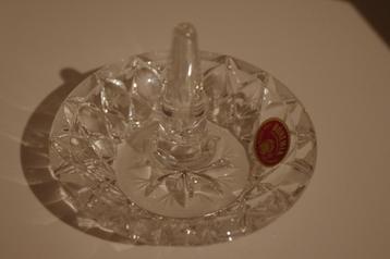 Crystal Kristal Ring Houder Bohemia uit Czechoslovakia 