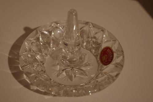 Porte-bagues en cristal de Bohême de Tchécoslovaquie, Antiquités & Art, Antiquités | Verre & Cristal, Enlèvement ou Envoi