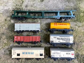 6 wagons marchandises / industriels Fleischmann HO, Hobby & Loisirs créatifs, Enlèvement ou Envoi, Fleischmann