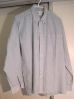 055 - gestreept overhemd XL van Elmior groen/wit, Verzenden, Zo goed als nieuw, Elmior, Halswijdte 43/44 (XL)