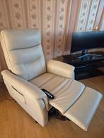 Recente hypercomfortabele elektrische leren relaxfauteuil, Huis en Inrichting, Fauteuils, Ophalen of Verzenden, Zo goed als nieuw