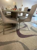 Chaises moderne confortable pieds inox, Ophalen, Gebruikt, Metaal, Grijs