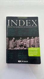Index manuel de Latin pour secondaire, Boeken, Schoolboeken, Ophalen, Zo goed als nieuw, De boeck, Latijn