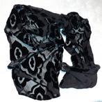 sjaal vintage zwart transparant met fluwelen patroon, Kleding | Dames, Verzenden, Nieuw, Maat 36 (S), Sjaal