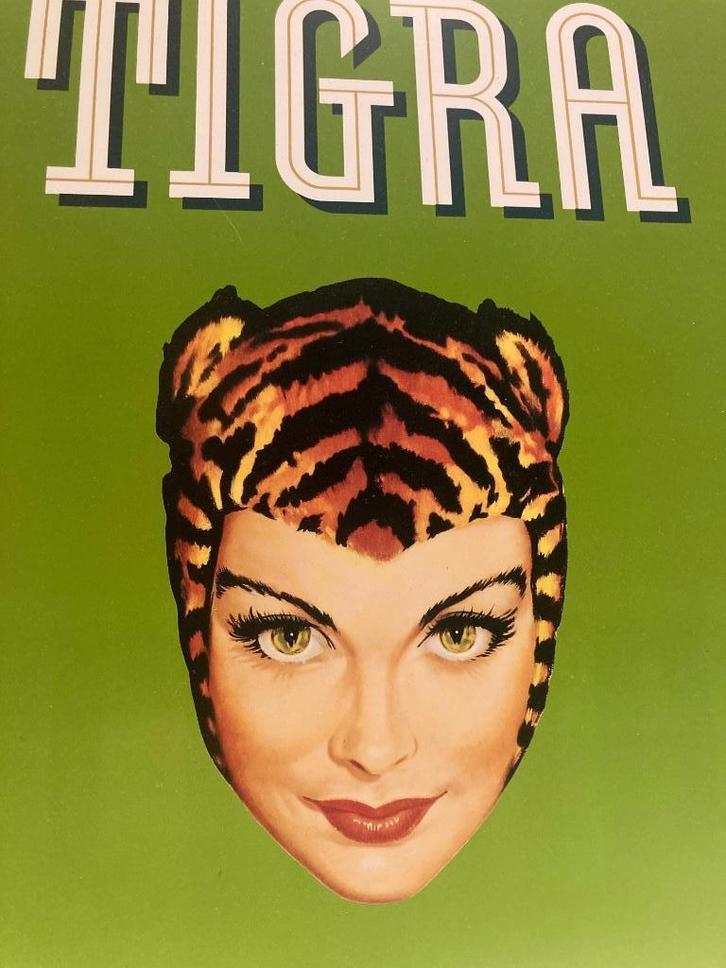 Tigra / Tigrameisje, Verzamelen, Merken en Reclamevoorwerpen, Zo goed als nieuw, Reclamebord, Ophalen of Verzenden