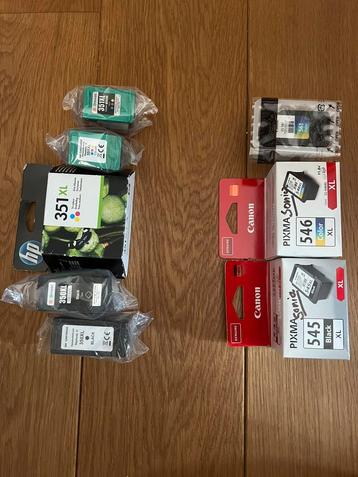 Inkt cartridges HP 350-351 en Canon 545-546 beschikbaar voor biedingen