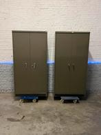 Vintage metalen kasten, Huis en Inrichting, Kasten | Roldeurkasten en Archiefkasten, Ophalen, Zo goed als nieuw
