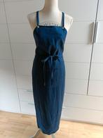 Ensemble robe tablier en lin et jupon, Blauw, Ophalen of Verzenden, Zo goed als nieuw