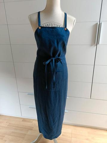 Ensemble robe tablier en lin et jupon 