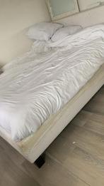 Gratis boxspring, Huis en Inrichting, Ophalen, Gebruikt, Wit, Tweepersoons