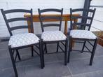 Lot de 3 chaises noires, Ophalen, Hout, Drie, Zwart