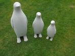 Standbeeld van een 3-delige pinguïnset!, Tuin en Terras, Ophalen of Verzenden, Zo goed als nieuw, Steen, Dierenbeeld