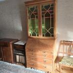 Prachtige secretaire bureel met vitrinekast Chippendale, Ophalen, ., Zo goed als nieuw, .