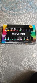 Peinture acrylique, un peu de 20 couleurs utilisées., Hobby & Loisirs créatifs, Comme neuf, Enlèvement ou Envoi