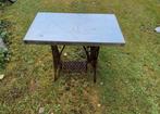 buitentafel met gietijzeren voet (roestvrijstalen tafel), Tuin en Terras, Tuintafels, Ophalen, Rvs