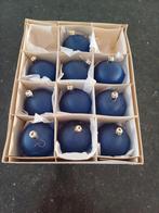 16 Boules de Noël bleues en verre/Vintage, Divers, Comme neuf, Enlèvement ou Envoi