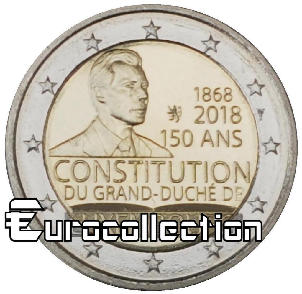 2 EUROS COMMEMORATION LUXEMBOURG 2018, Enlèvement, Luxembourg, 2 euros, Monnaie en vrac