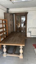 Massieve houten tafel+vitrinekast+hoekkast, Ophalen