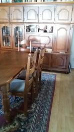 Wandkast of volledige eetkamer (kast, tafel en 6 stoelen), Ophalen, Gebruikt, Klassiek, 4 tot 6 stoelen