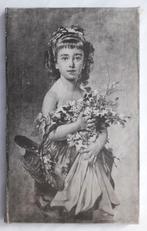 Tekening op Doek - Bloemenmeisje, Ophalen of Verzenden