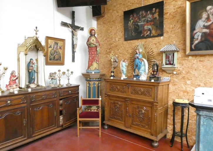 Talrijke waardevolle grote religieuze beelden, Antiek en Kunst, Antiek | Religieuze voorwerpen, Ophalen