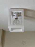 industriële kubus plafondlamp wit, Ophalen, Zo goed als nieuw, Metaal