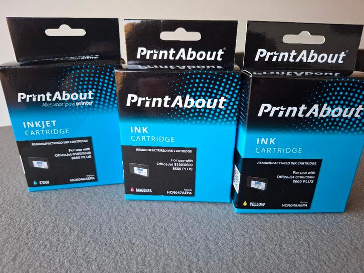 3 nouvelles cartouches d'encre OfficeJet 8110/8600 Plus, Informatique & Logiciels, Fournitures d'imprimante, Enlèvement